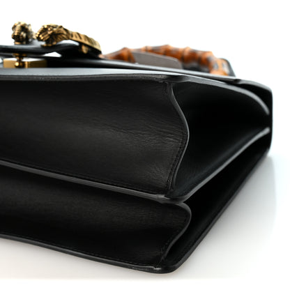 Gucci Moon Calfskin Web Large Dionysus Bamboo Top Handle Bag Black 10 of 13