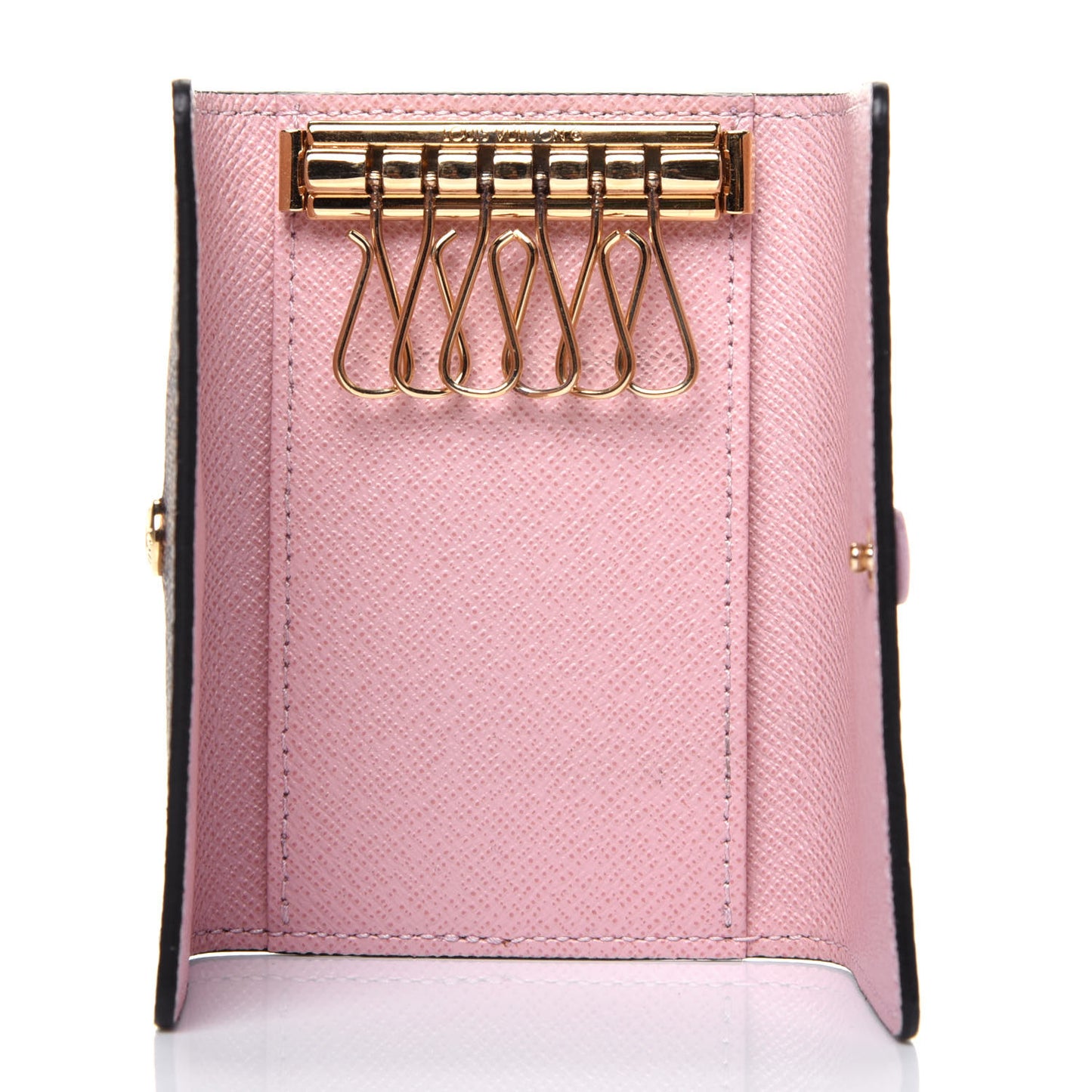 Damier Ebene Multicles 6 Key Holder Rose Ballerine