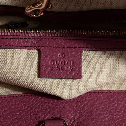 Gucci Pebbled Calfskin Medium Soho Chain Shoulder Bag Peonia Flower 6 of 7