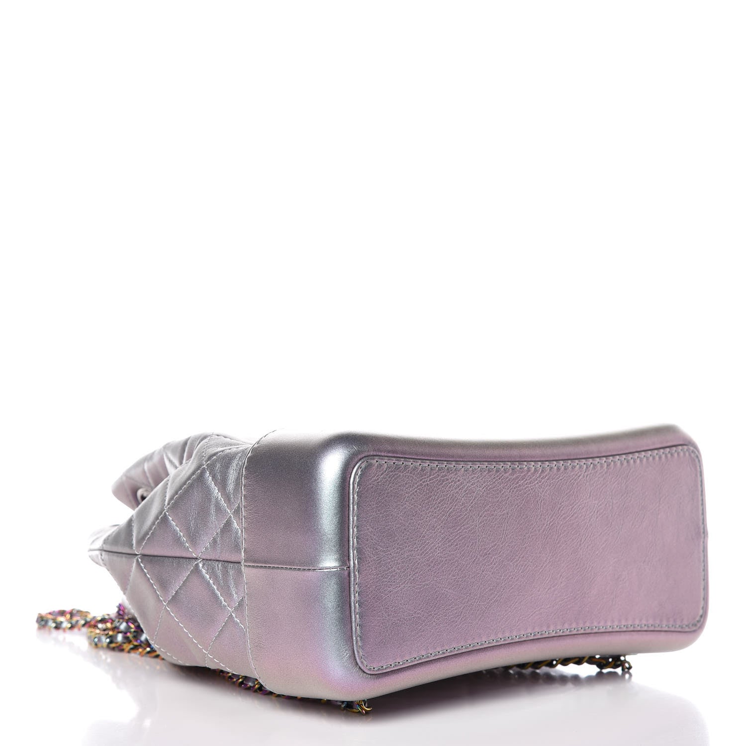 Chanel Iridescent Lambskin Calfskin Quilted Gabrielle Backpack Light Purple 4 of 10