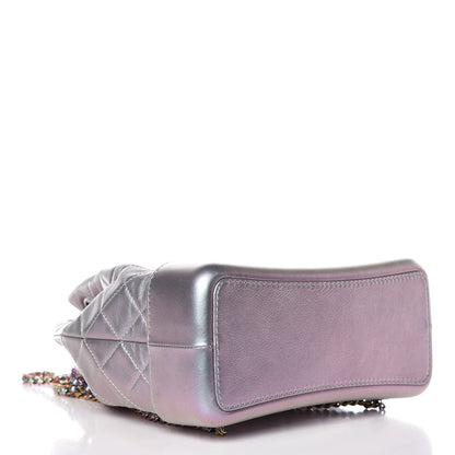 Chanel Iridescent Lambskin Calfskin Quilted Gabrielle Backpack Light Purple 4 of 10