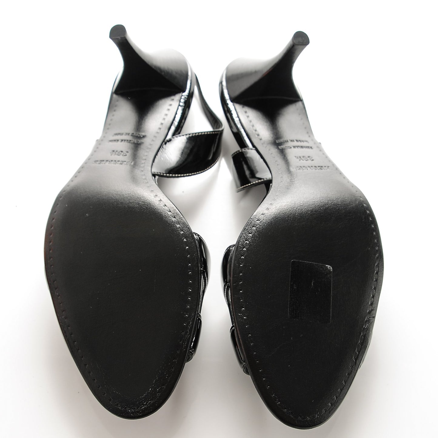 Patent Night 70 Slingback Sandals 38.5 Black
