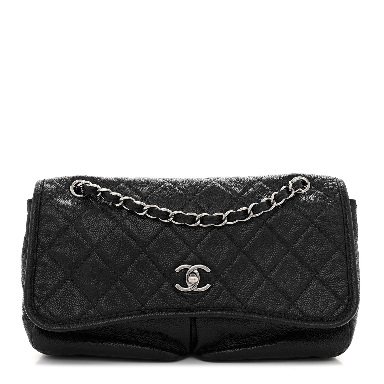 Chanel Grained Calfskin Medium Natural Beauty Flap Black 1 of 10