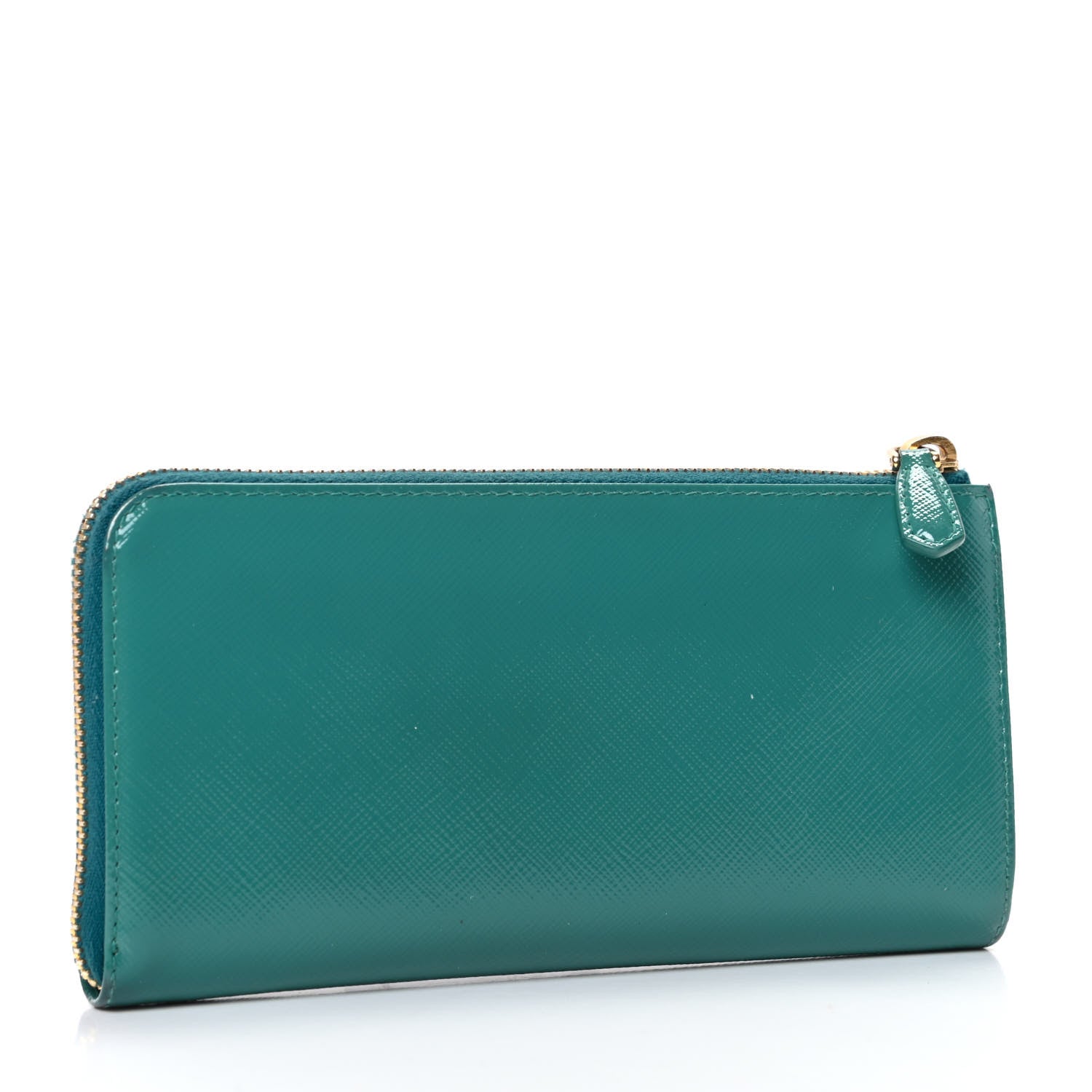Prada Saffiano Vernice Zip Around Wallet Voyage 3 of 7