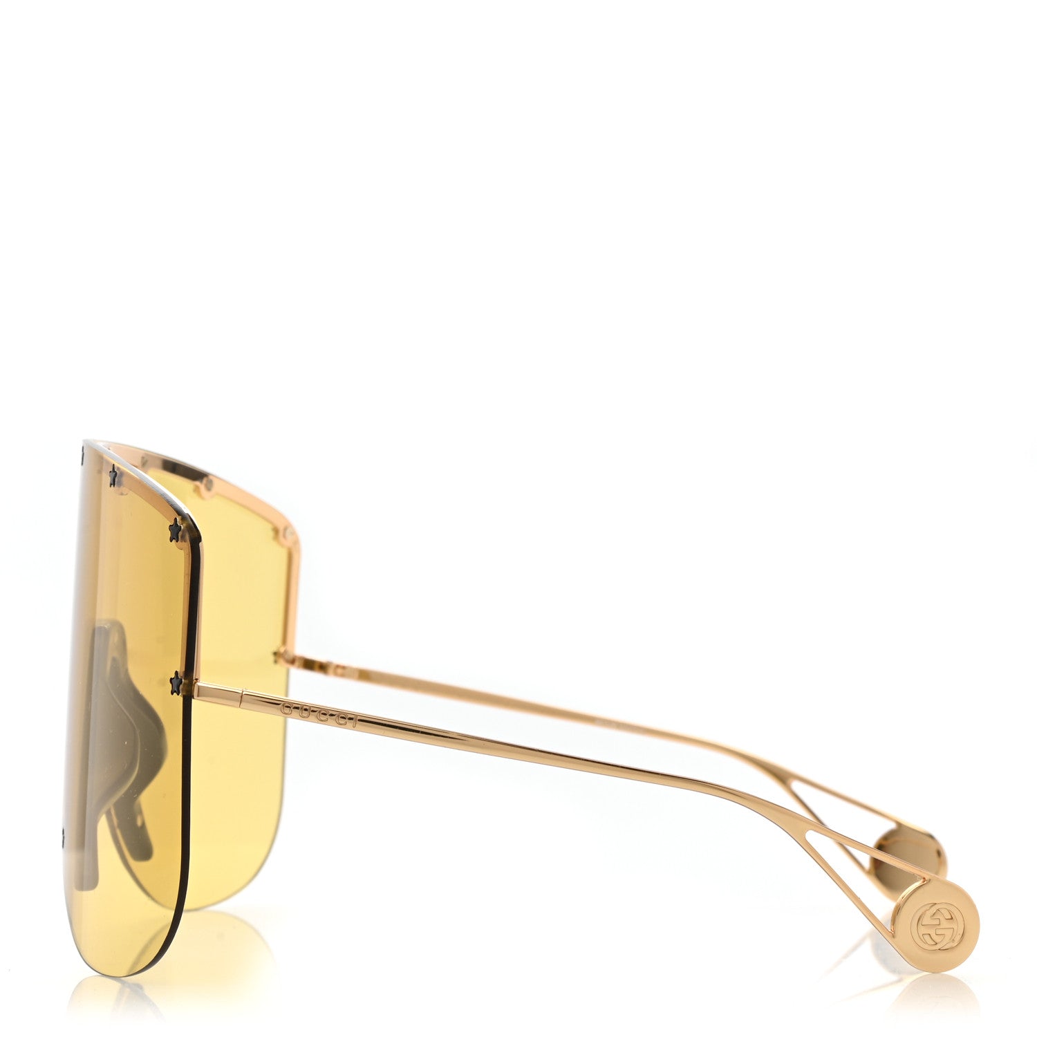 Gucci Star Studded Shield Sunglasses GG0541S Yellow 3 of 7