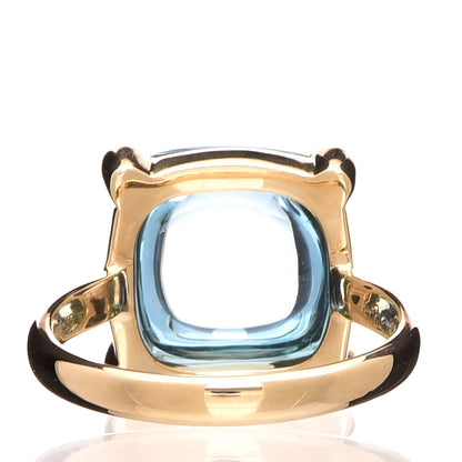 Tiffany 18K Yellow Gold Blue Topaz Large 12mm Paloma's Sugar Stacks Ring 49 5 3 of 6