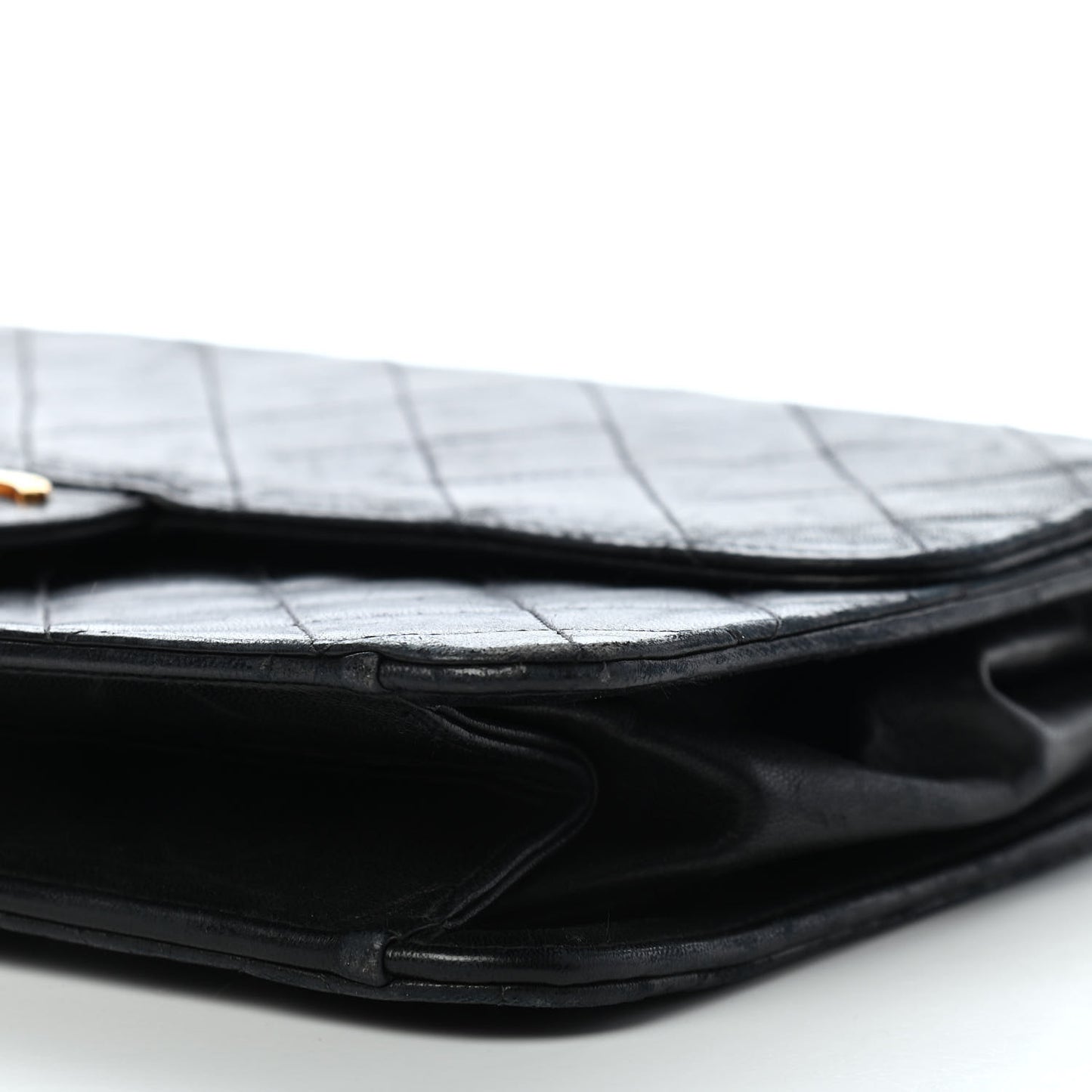 Lambskin Quilted Medium Single Flap Black