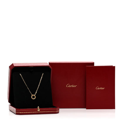 Cartier 18K Yellow Gold 2 Diamond LOVE Necklace 5 of 5