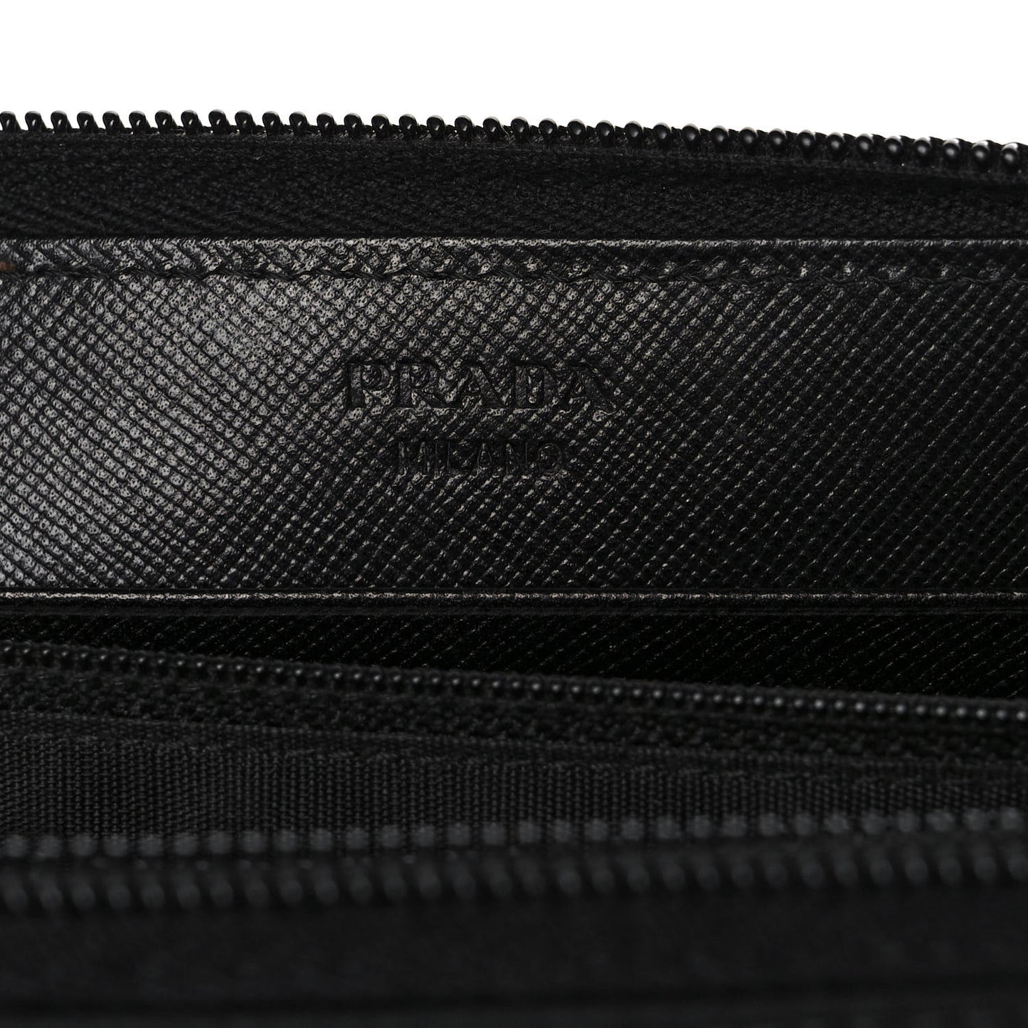 Tessuto Nylon Zip Around Wallet Black