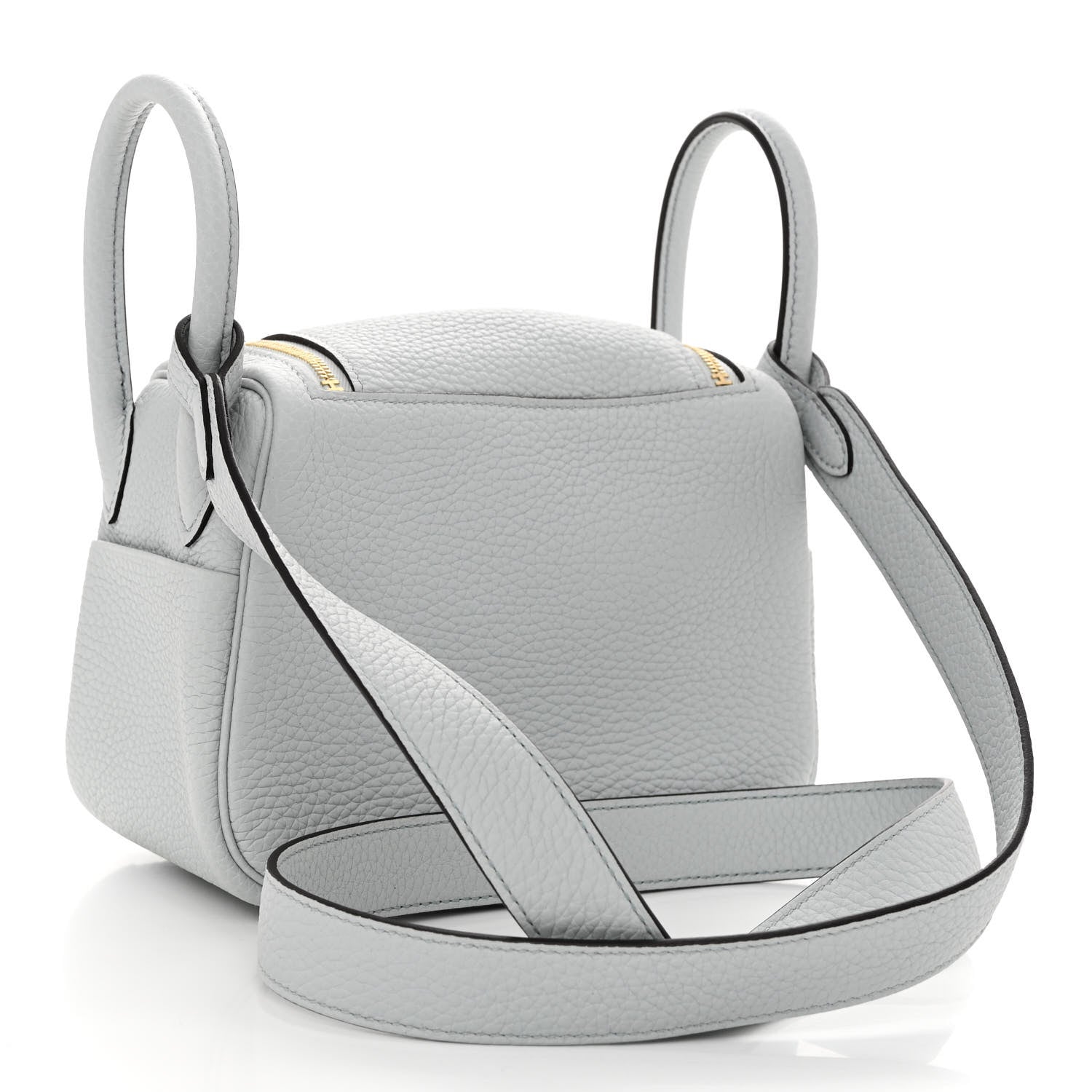 Hermes Taurillon Clemence Mini Lindy 20 Bleu Pale 3 of 10