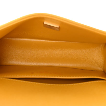 Chanel Lambskin Quilted Small Boy Flap Yellow 5 of 13