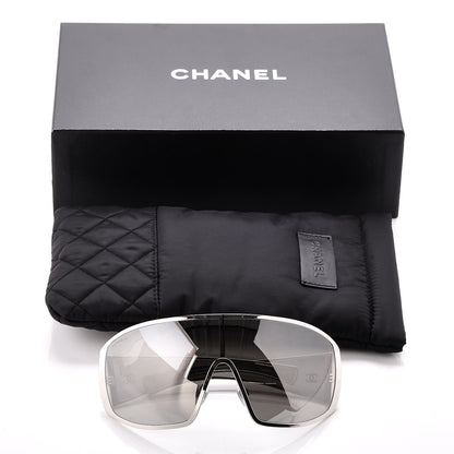 Chanel Shield Runway Sunglasses Silver 7 of 7