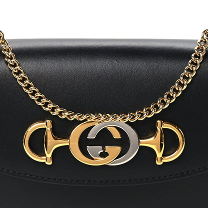 Gucci Smooth Calfskin Mini Zumi Shoulder Bag Black 8 of 10