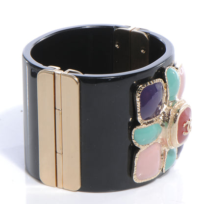 Chanel Resin CC Cabochon Cuff Black 3 of 5