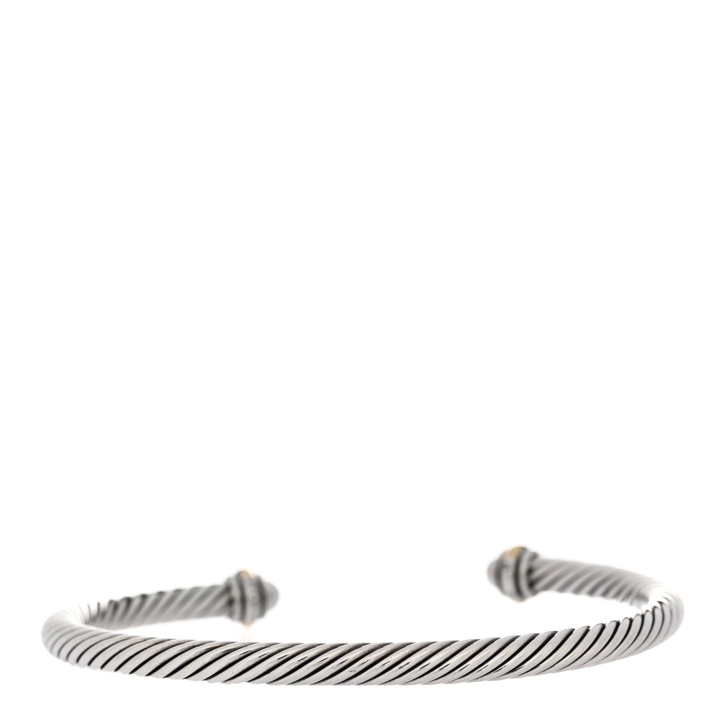 Sterling Silver 18K Yellow Gold 4mm Cable Classics Bracelet