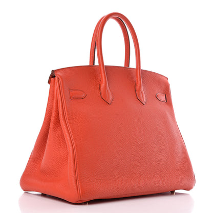 Hermes Togo Birkin 35 Capucine 3 of 37
