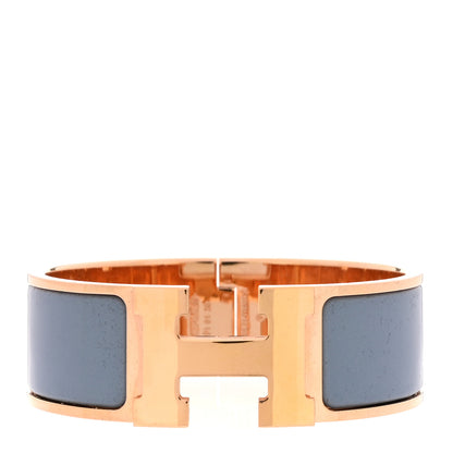 Hermes Enamel Wide Clic Clac H Bracelet PM Gris Orage 1 of 5