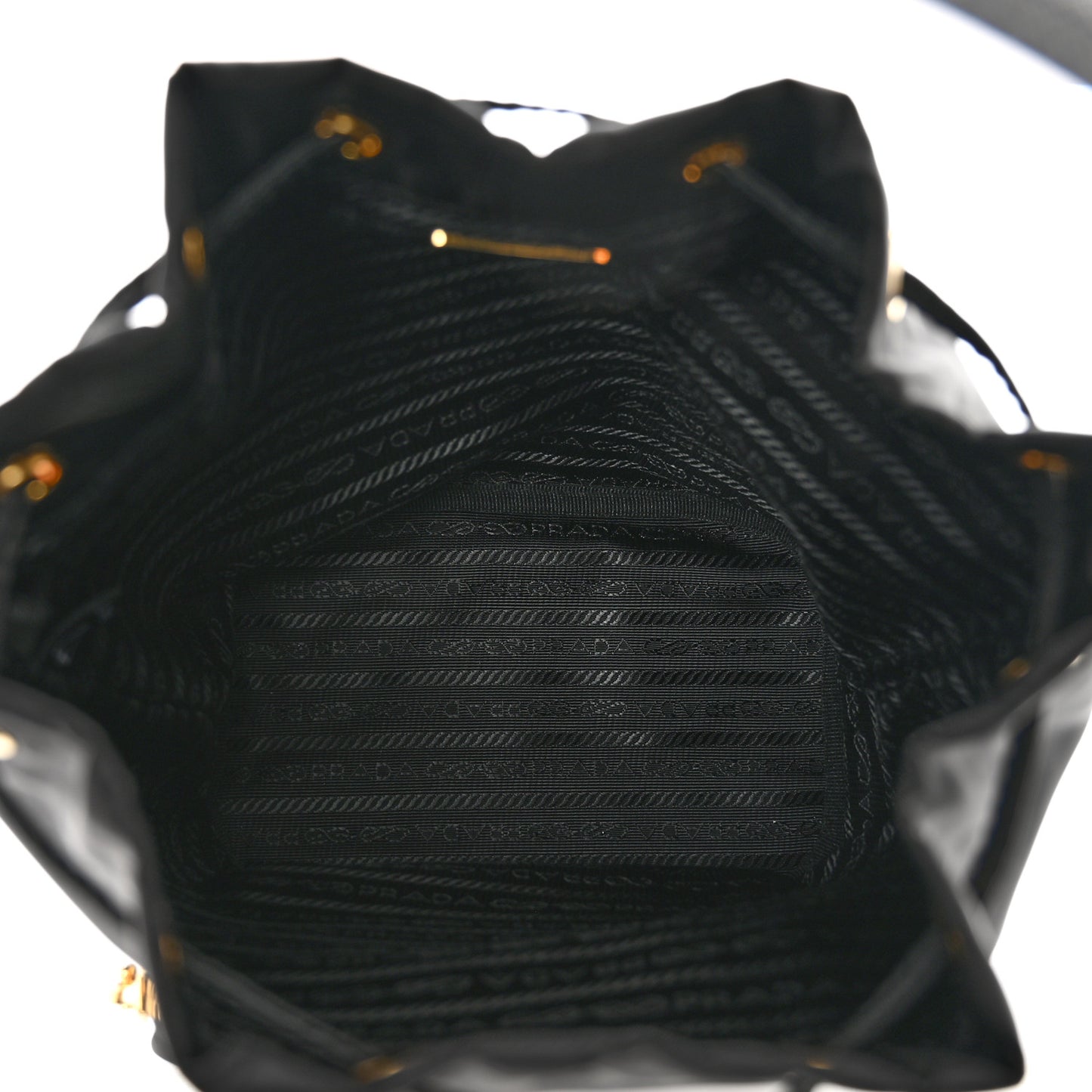 Re-Nylon Duet Drawstring Shoulder Bag Black