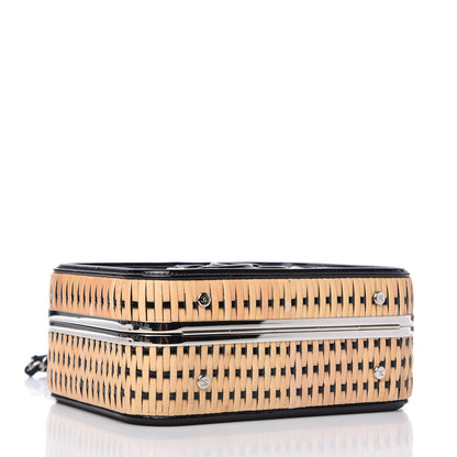 Chanel Raffia Patent Medium CC Filigree Vanity Case Black 4 of 10