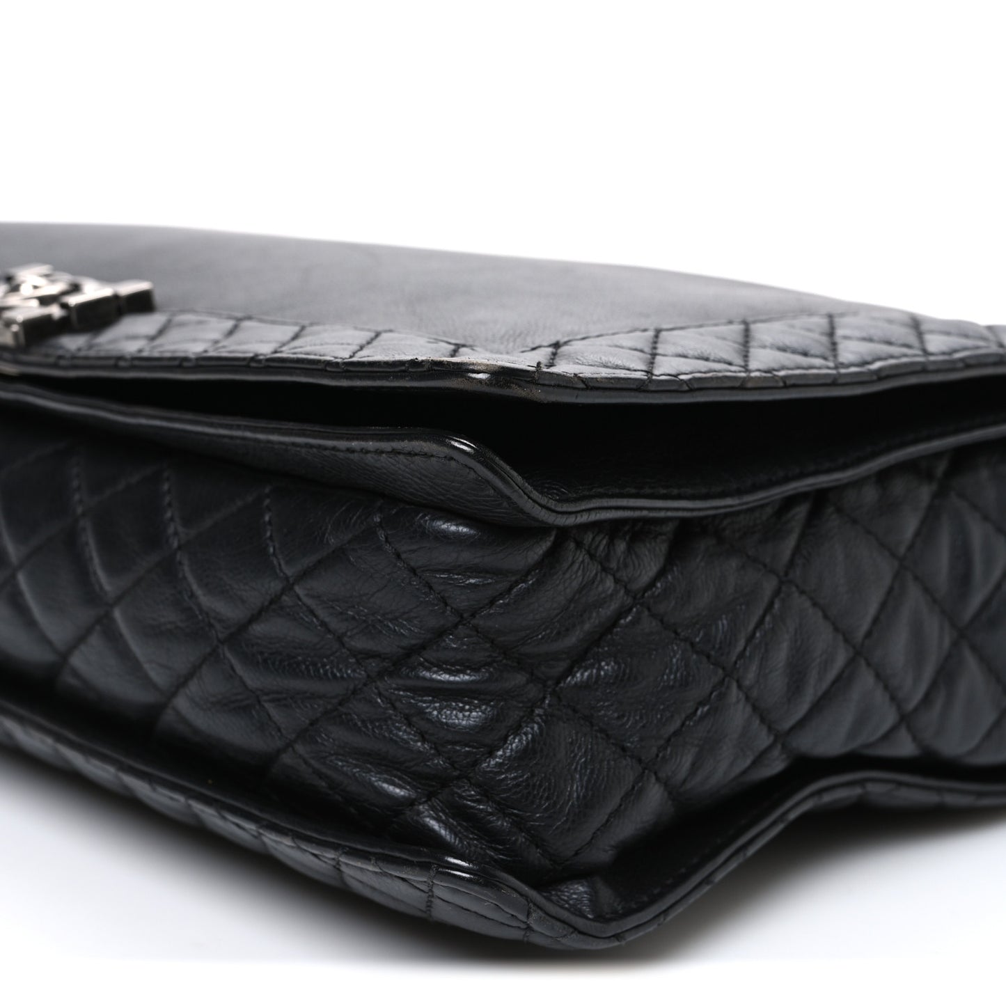 Calfskin Large Boy Reverso Flap Black