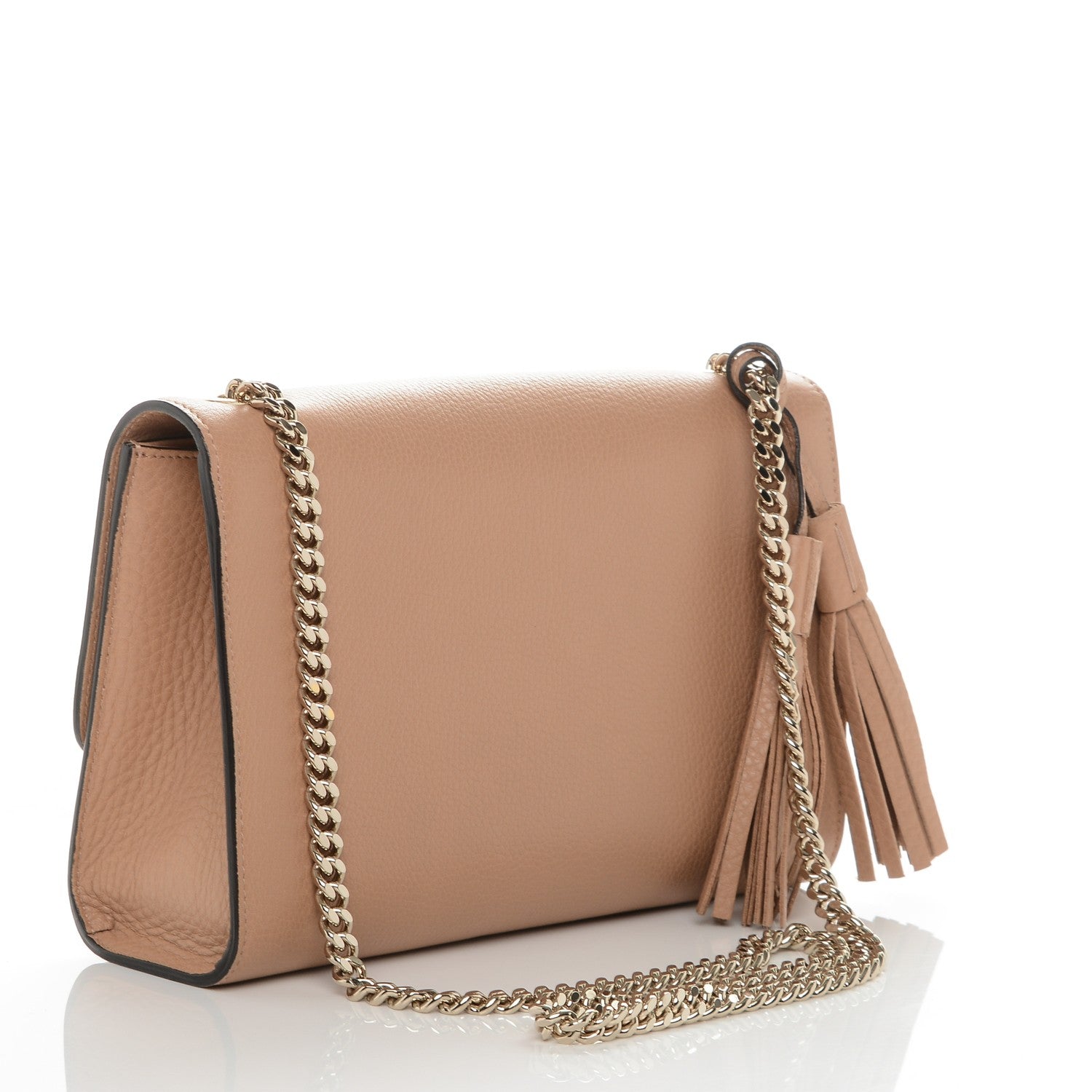 Gucci Pebbled Calfskin Medium Miss Bamboo Shoulder Bag Camelia 3 of 6