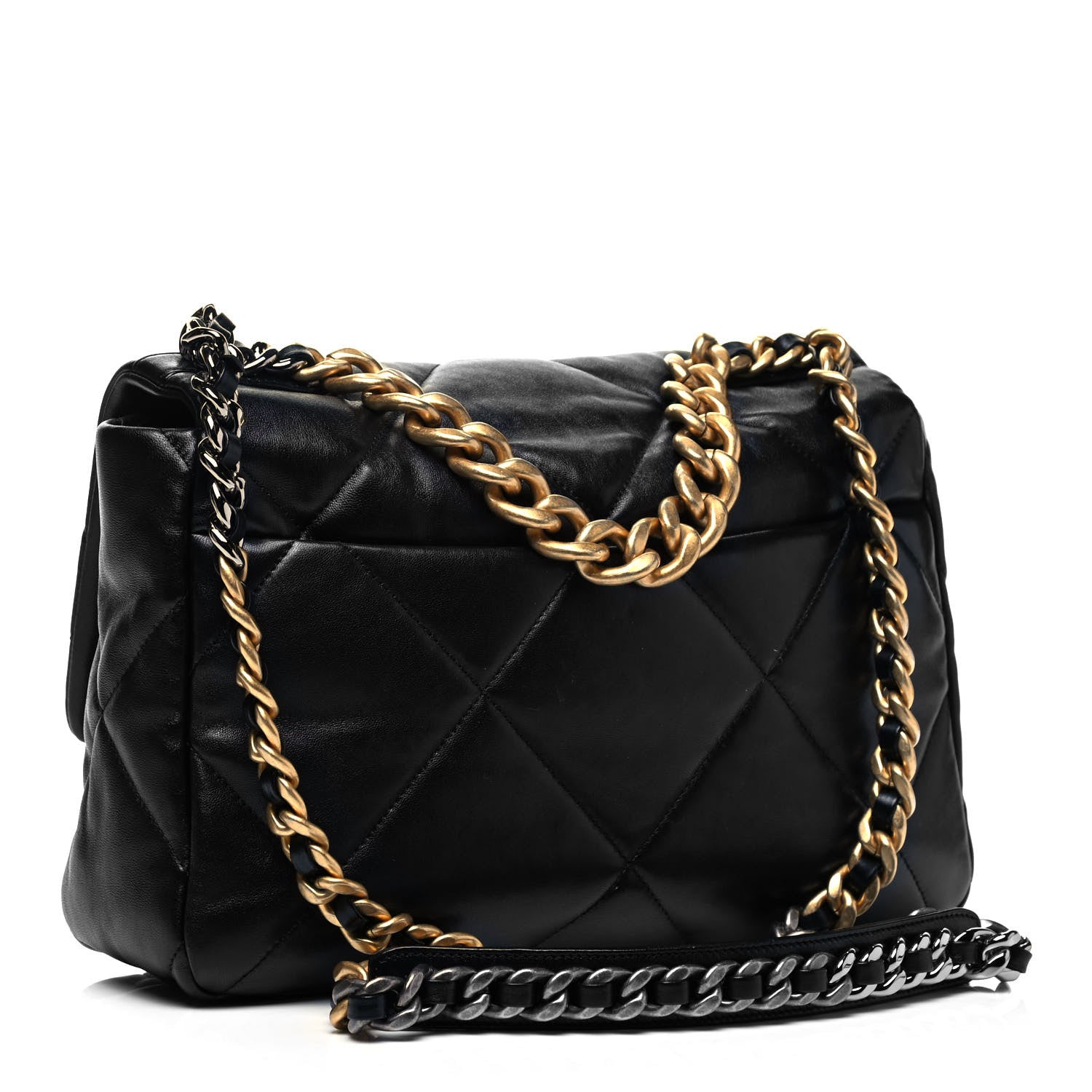 Chanel Lambskin Quilted Large Chanel 19 Flap Black 4 of 10