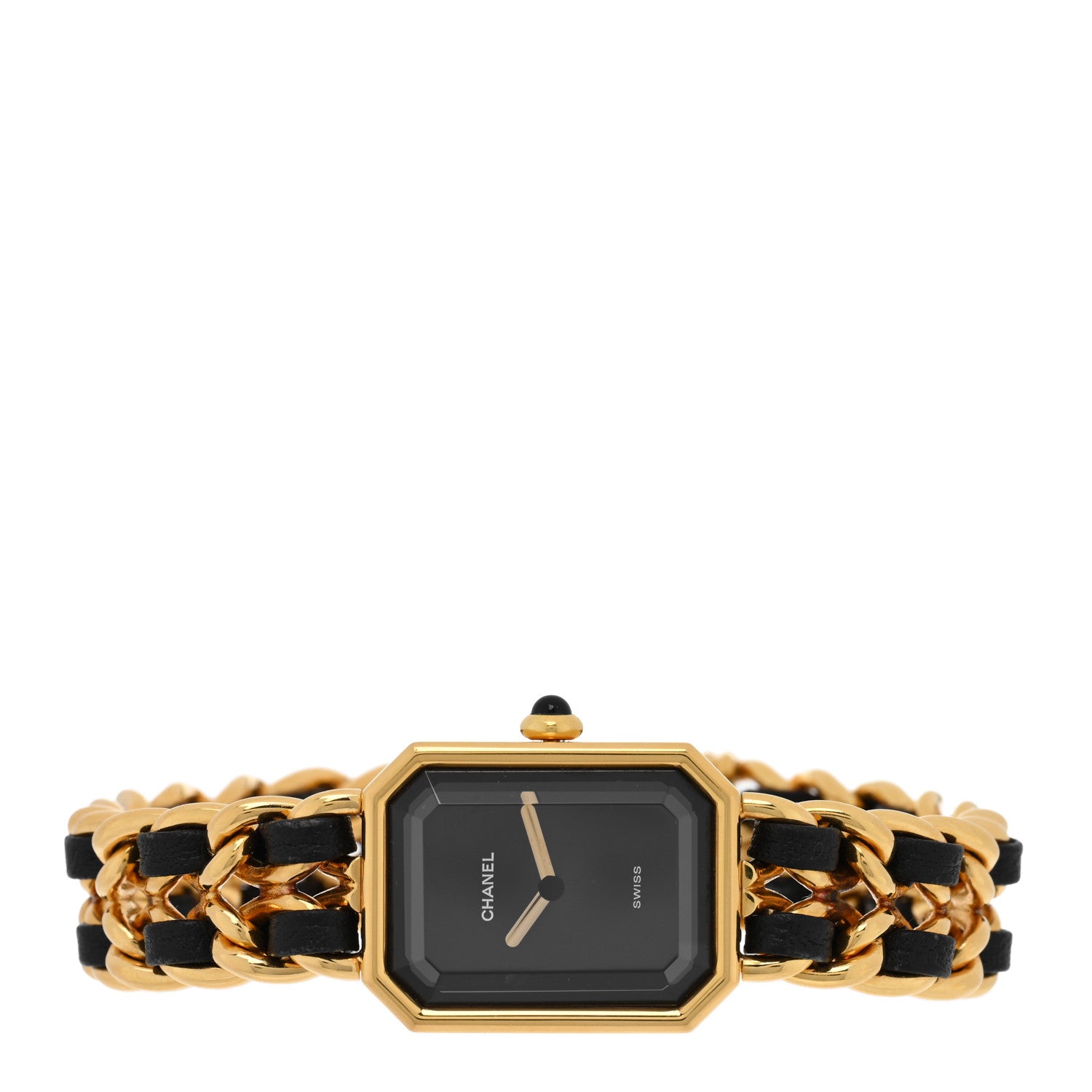 Chanel Stainless Steel Lambskin 20mm Chain Premiere Quartz Watch Gold L 2 of 4