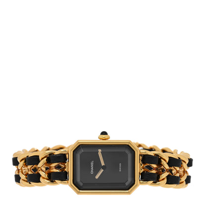 Chanel Stainless Steel Lambskin 20mm Chain Premiere Quartz Watch Gold L 2 of 4