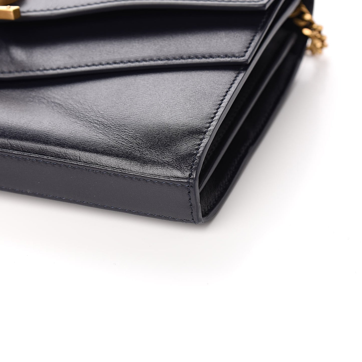 Smooth Calfskin Monogram Sulpice Chain Wallet Marine
