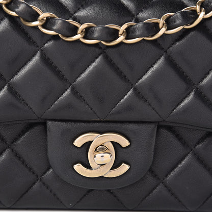 Chanel Lambskin Quilted Mini Rectangular Flap Black 10 of 10