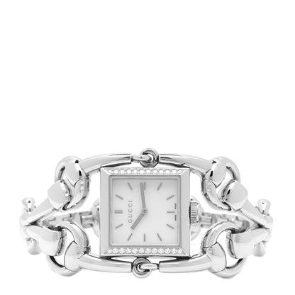 Gucci Stainless Steel Diamond Mother of Pearl 25mm Signoria Quartz Watch 2 of 4