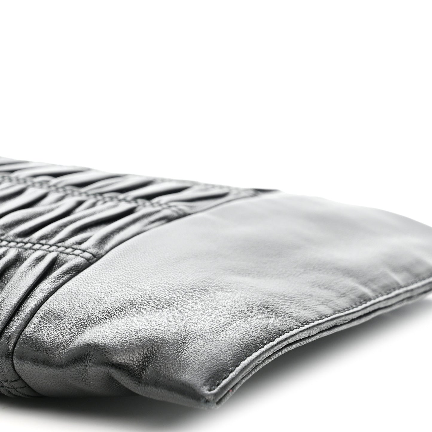 Nappa Gaufre Clutch Nero Black