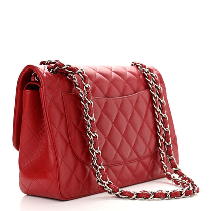 Chanel Caviar Quilted Jumbo Double Flap Dark Red 3 of 10