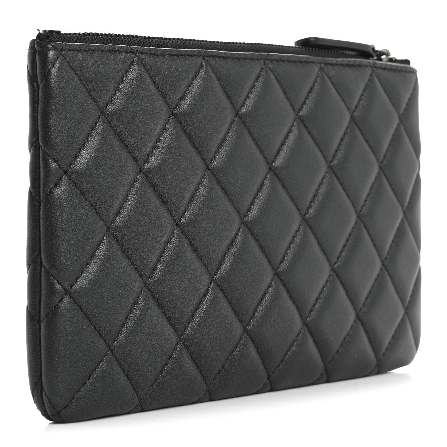 Chanel Pearly Lambskin Quilted Cosmetic Case So Black 4 of 8