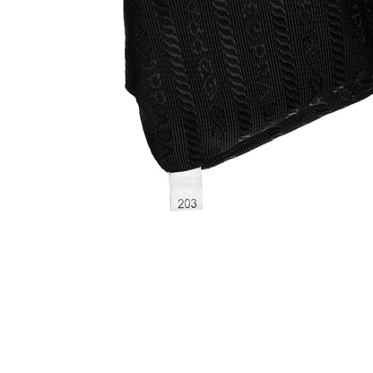 Prada Vitello Phenix Embossed Logo Hobo Black 6 of 12