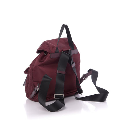 Prada Nylon Vela Small Backpack Bordeaux Black 2 of 9