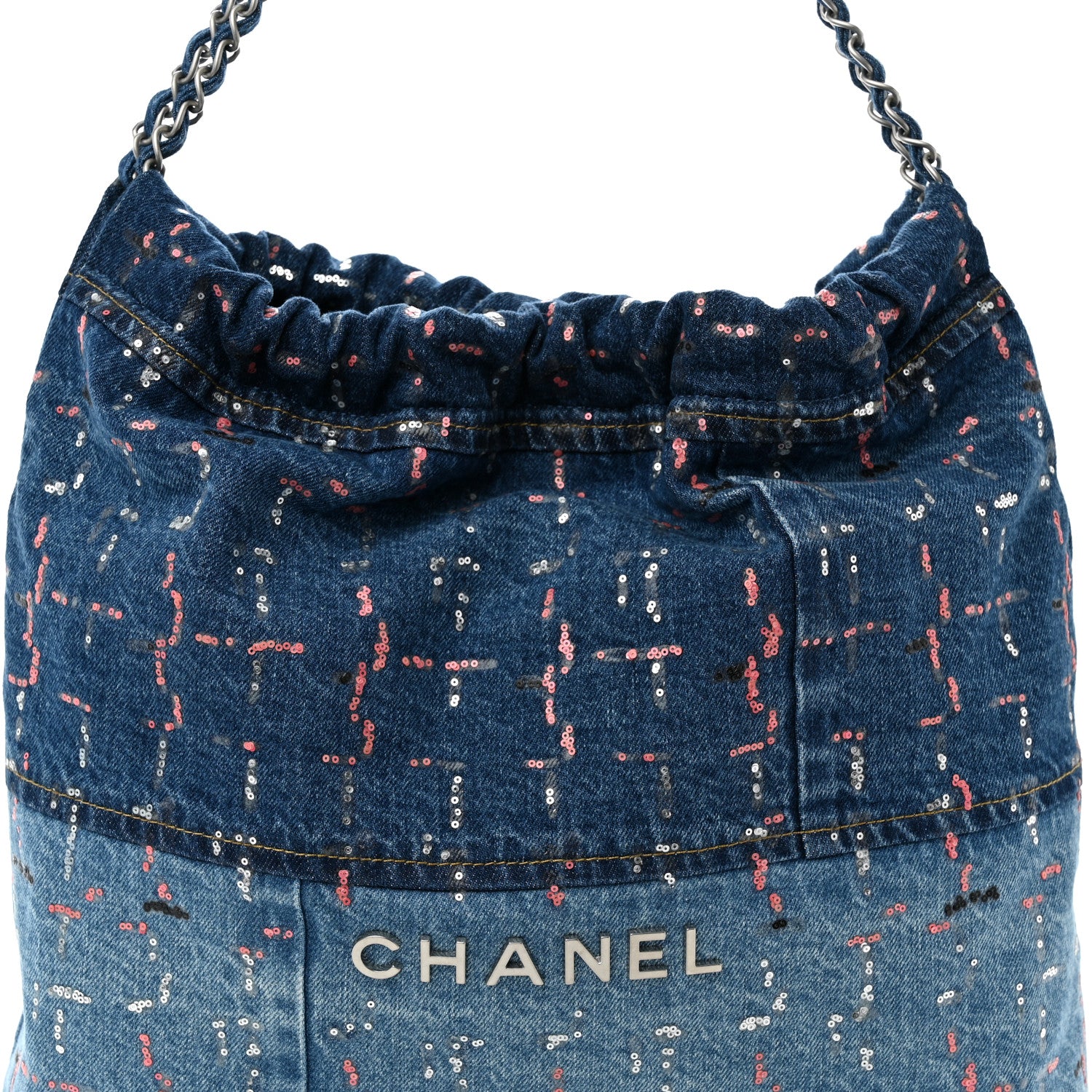 Chanel Denim Sequin Chanel 22 Blue 10 of 12