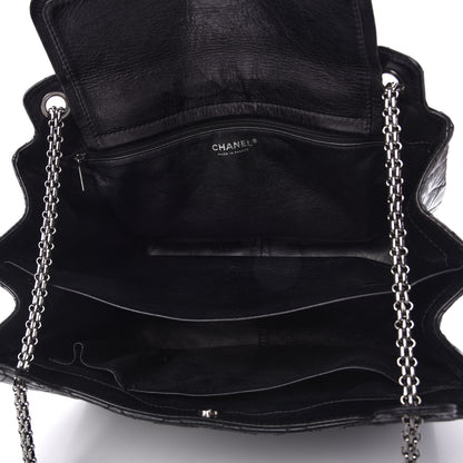 Chanel Metallic Calfskin Quilted XL Accordion Reissue Flap Black 5 of 10