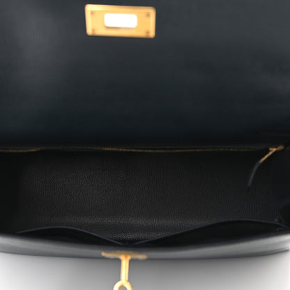 Hermes Courchevel Kelly Sellier 32 Bleu Marine 5 of 10