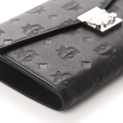 MCM Calfskin Ottomar Monogram Crossbody Bag Black 6 of 9