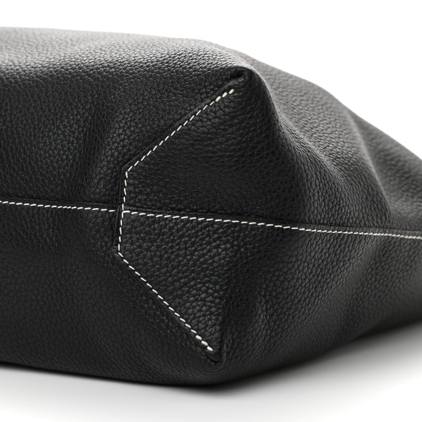 Taurillon Clemence Double Sens 45 Reversible Tote Black Havane