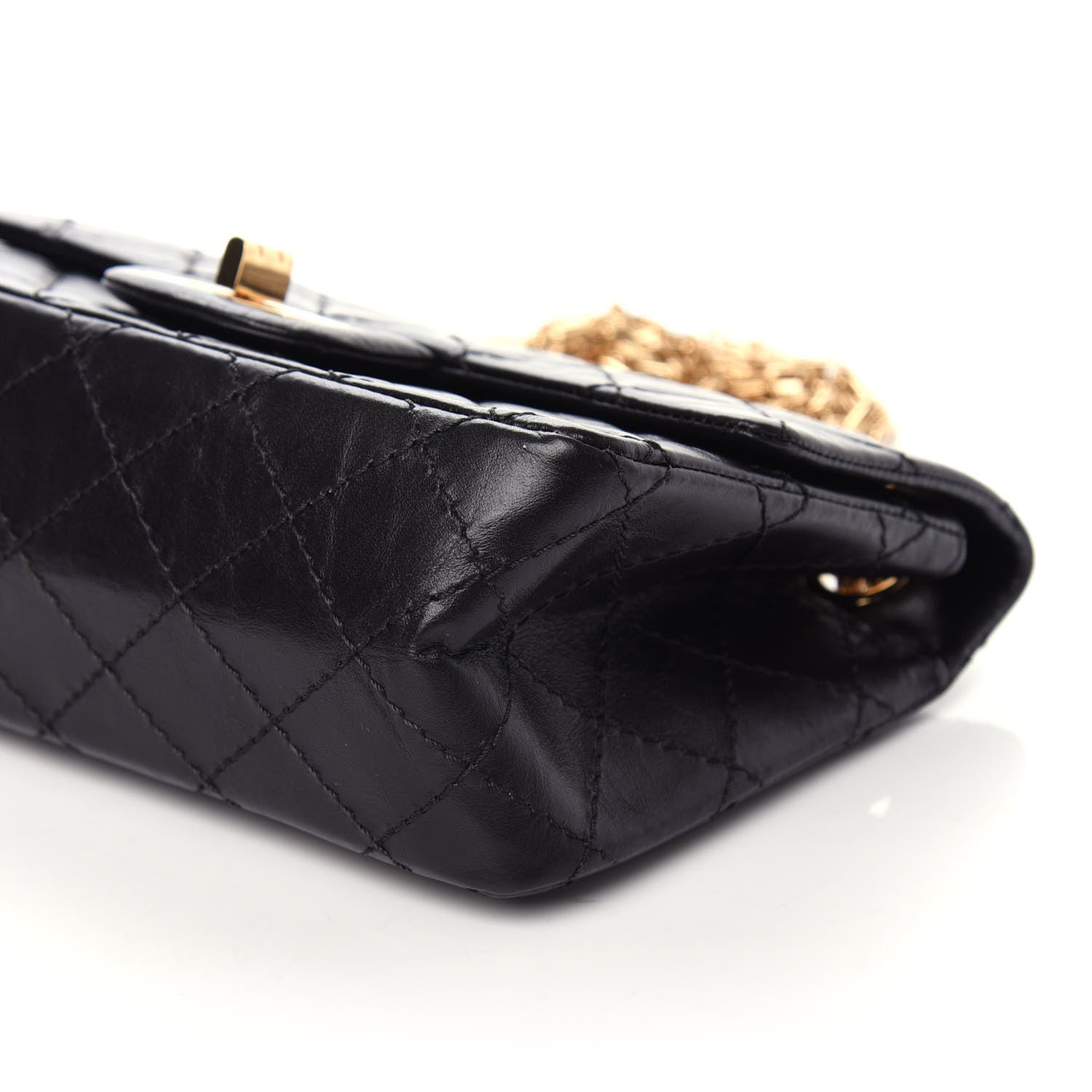Chanel Aged Calfskin Quilted 2.55 Reissue Mini Flap Black 9 of 10