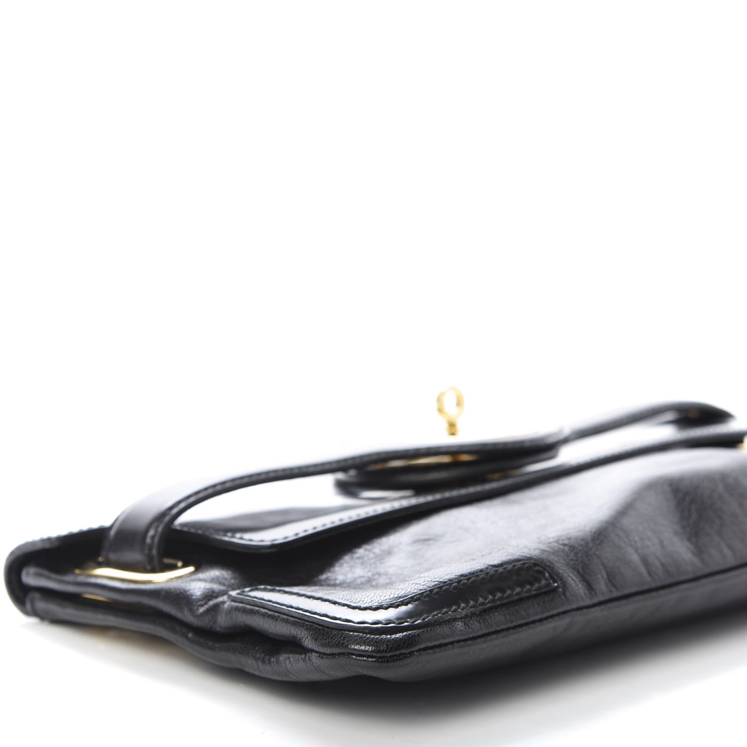 Balenciaga Calfskin Lune Clutch Black 6 of 9