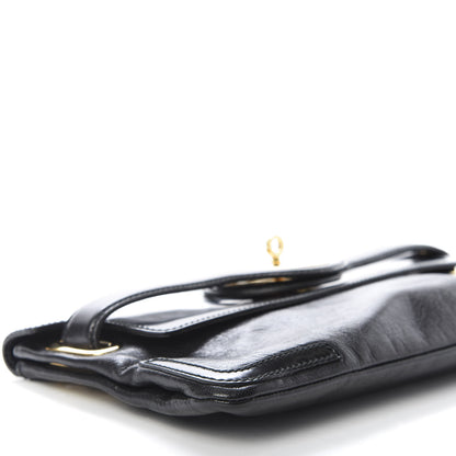 Balenciaga Calfskin Lune Clutch Black 6 of 9