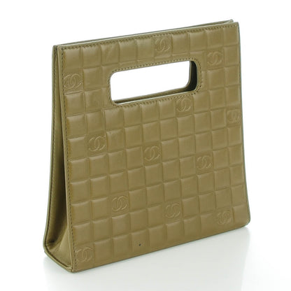 Chanel Lambskin Chocolate Bar Quilted Evening Bag Green 3 of 7