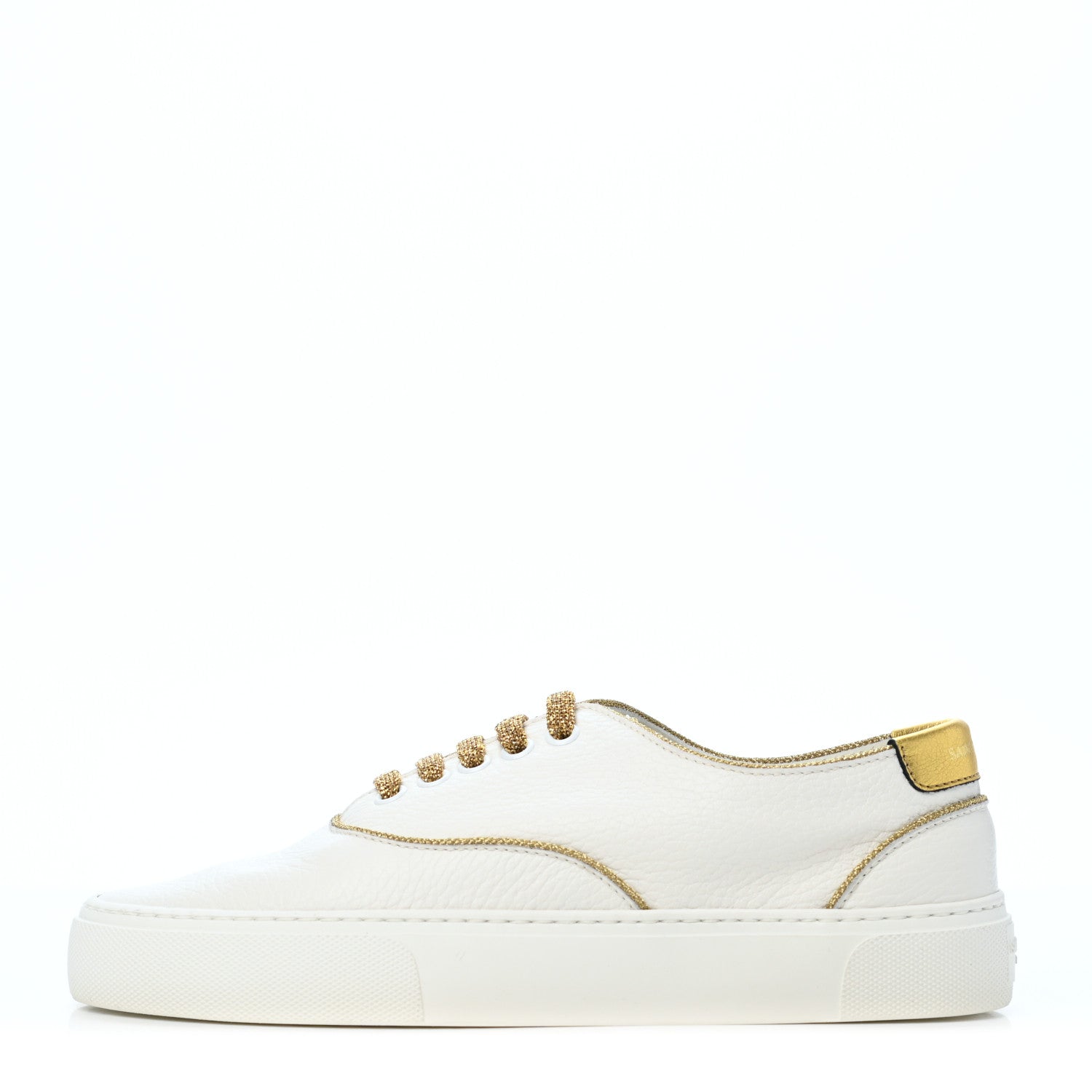 Saint Laurent Nappa Venice Sneakers 37 White Gold 1 of 7