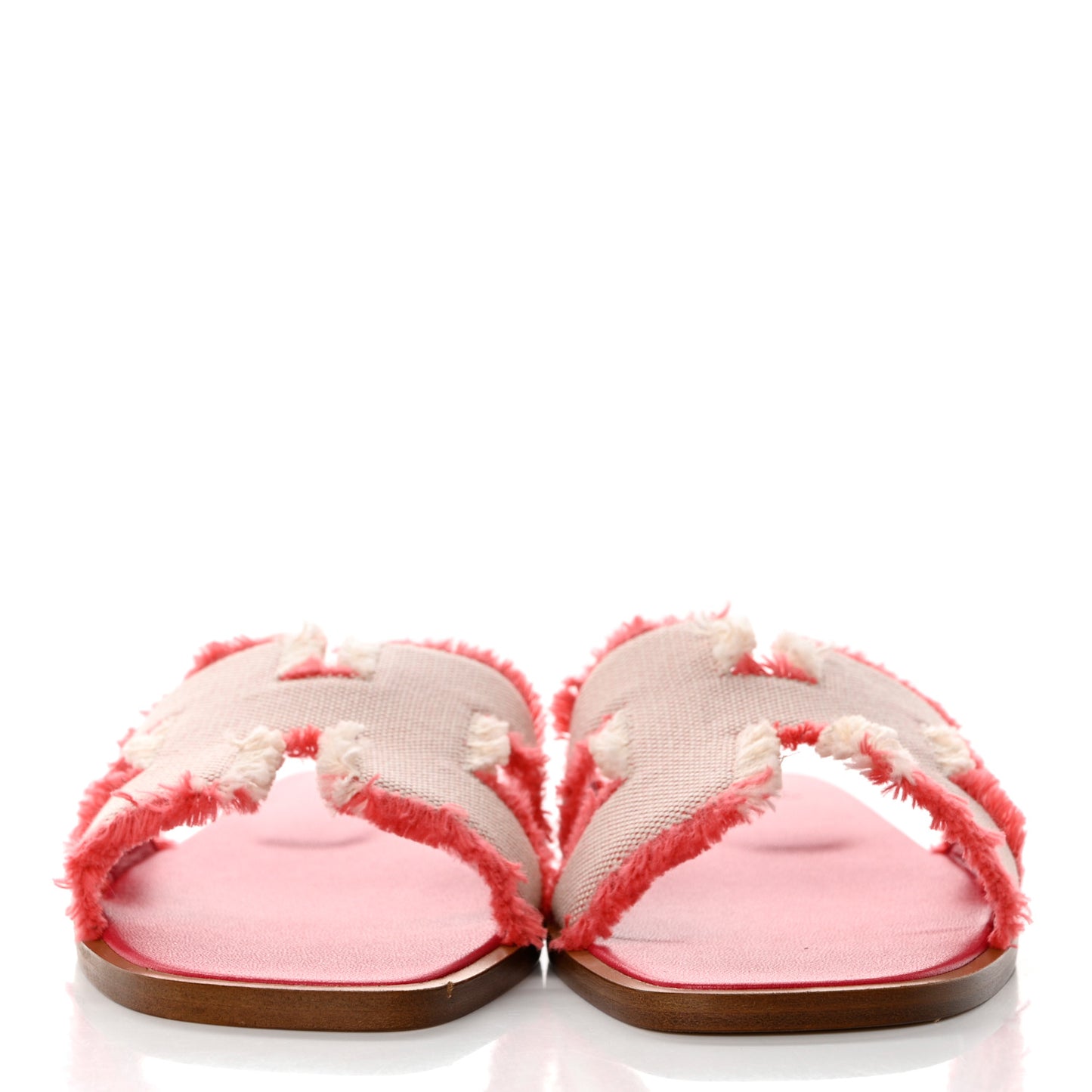 Toile H Oran Fringe Sandals 35 Framboise