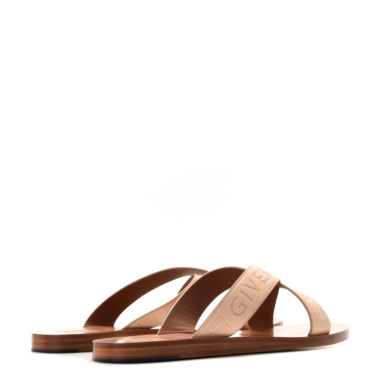 Givenchy Calfskin Logo Strap Sandals 37 Brown 3 of 11