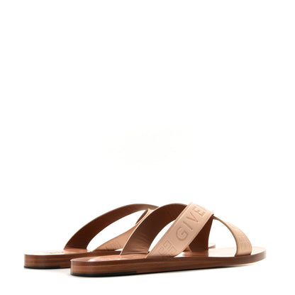 Givenchy Calfskin Logo Strap Sandals 37 Brown 3 of 11