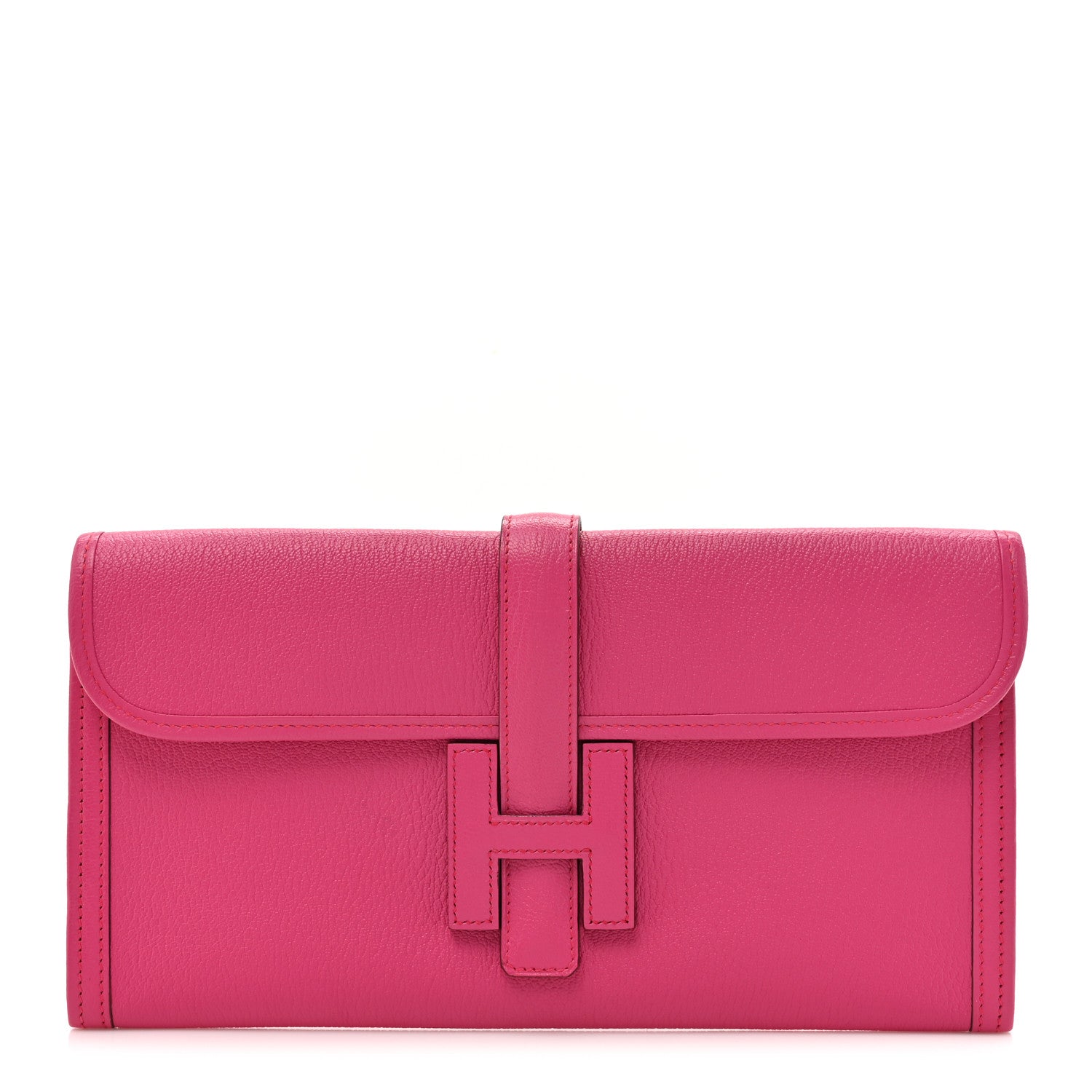 Hermes Chevre Mysore Jige Elan 29 Clutch Rose Shocking 1 of 10